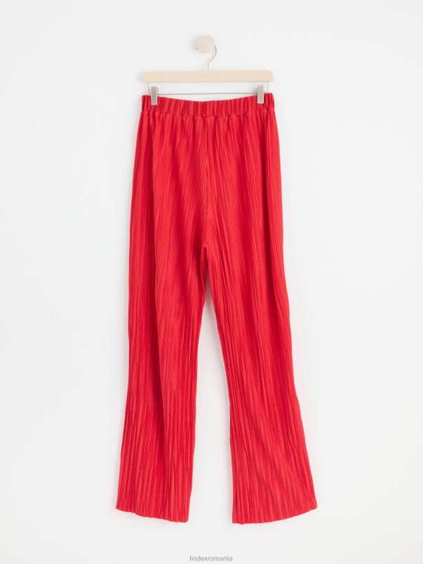 îmbrăcăminte VHZ2F542 pantaloni plisați femei roșu-închis Lindex