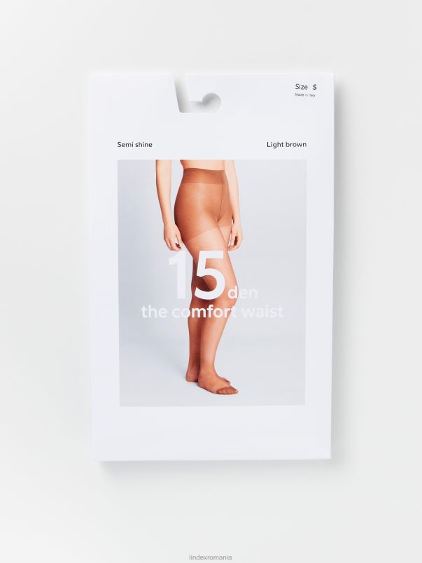 îmbrăcăminte VHZ2F2338 Colanți semi-lucitori cu talie confortabilă 15 denari femei maro deschis Lindex