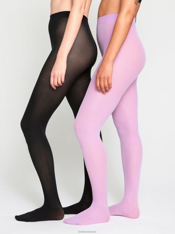 îmbrăcăminte VHZ2F2365 Pachet de 2 colanti mati 50 denari femei liliac prăfuit Lindex