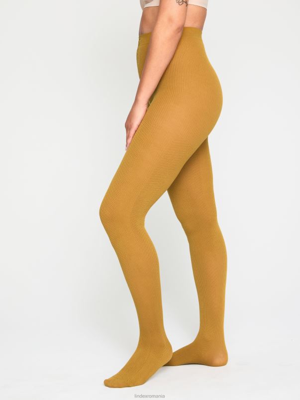 îmbrăcăminte VHZ2F2366 dresuri din tricot în coaste femei galben praf închis Lindex