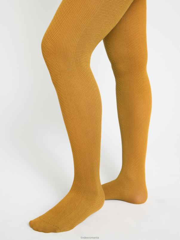 îmbrăcăminte VHZ2F2366 dresuri din tricot în coaste femei galben praf închis Lindex