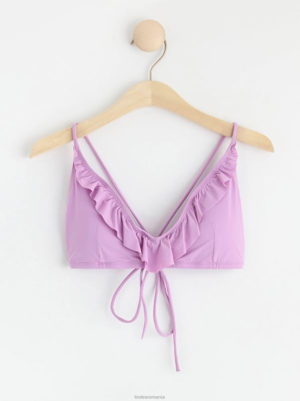 îmbrăcăminte VHZ2F1197 top de bikini triunghi cu volan femei liliac deschis Lindex