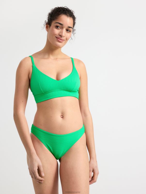 îmbrăcăminte VHZ2F1227 fund de bikini cu talie obișnuită femei verde Lindex