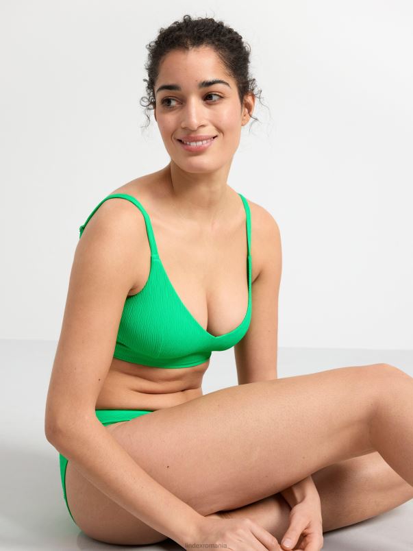 îmbrăcăminte VHZ2F1227 fund de bikini cu talie obișnuită femei verde Lindex