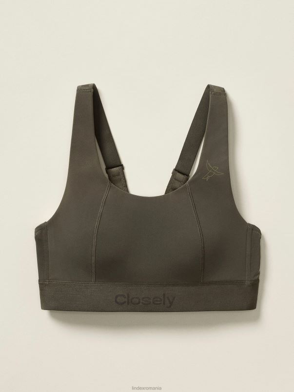 îmbrăcăminte VHZ2F1272 îndeaproape - sutienul sport de înaltă susținere femei verde inchis Lindex