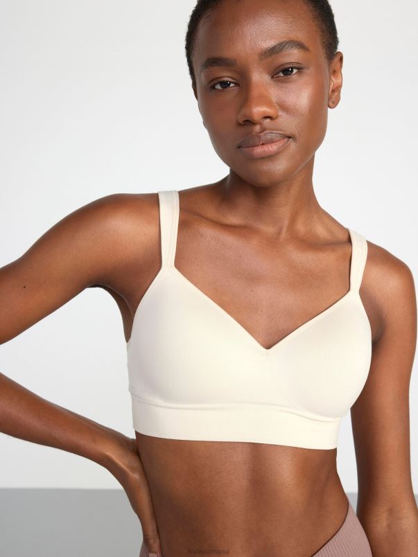 îmbrăcăminte VHZ2F1292 Sutien sport fără cusături femei bej praf deschis Lindex