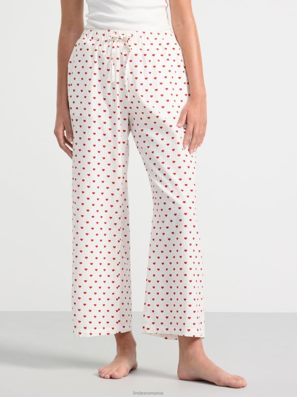 îmbrăcăminte VHZ2F2092 pantaloni de pijama seersucker femei roșu Lindex