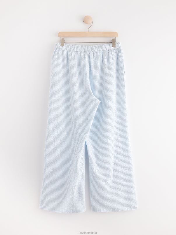 îmbrăcăminte VHZ2F2093 pantaloni de pijama seersucker femei albastru Lindex