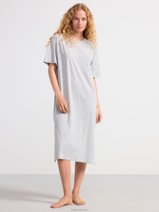 îmbrăcăminte VHZ2F2094 rochie de noapte femei melange gri deschis Lindex