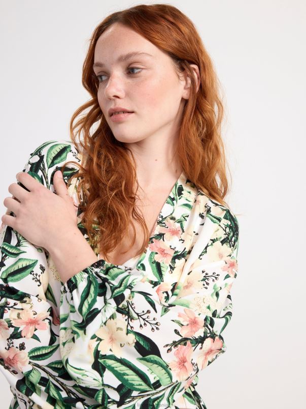 îmbrăcăminte VHZ2F2141 chimono femei aproape alb Lindex