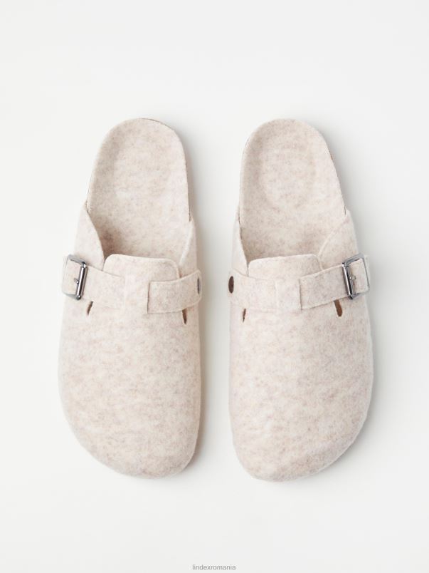îmbrăcăminte VHZ2F2163 papuci de pâslă femei bej melange Lindex