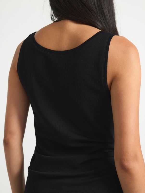 îmbrăcăminte VHZ2F1325 maieu din lana merinos femei negru Lindex