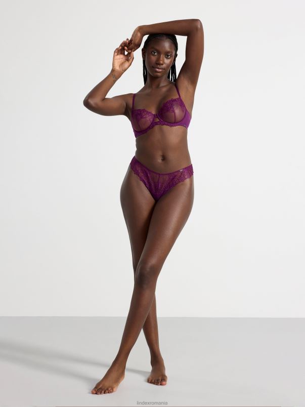 îmbrăcăminte VHZ2F1651 slip brazilian cu talie regulata femei liliac închis Lindex