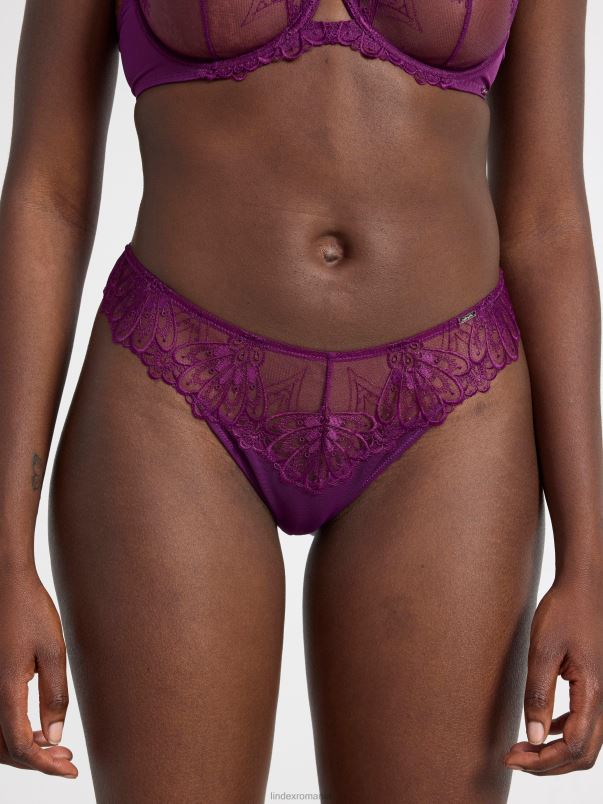 îmbrăcăminte VHZ2F1651 slip brazilian cu talie regulata femei liliac închis Lindex