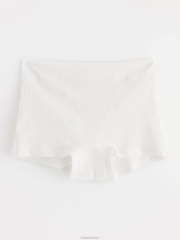 îmbrăcăminte VHZ2F1656 boxer cu talie midi femei alb Lindex