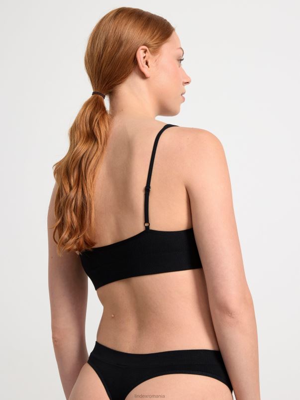 îmbrăcăminte VHZ2F1679 tanga fără cusături talie obișnuită femei negru Lindex