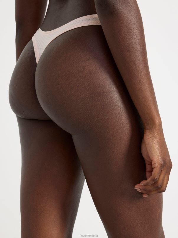 îmbrăcăminte VHZ2F1685 tanga cu talie obișnuită cu nervuri femei E roz Lindex