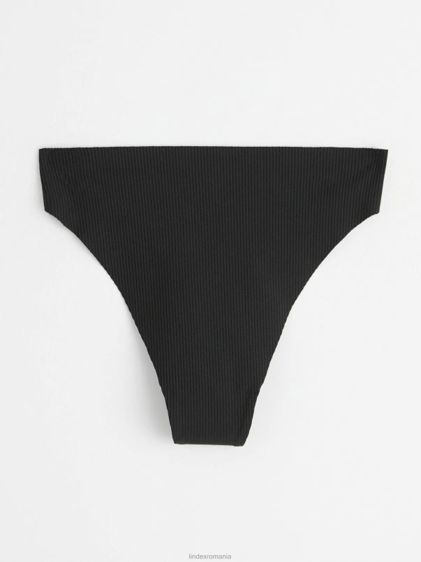 îmbrăcăminte VHZ2F1686 tanga cu talie înaltă fără cusături femei negru Lindex