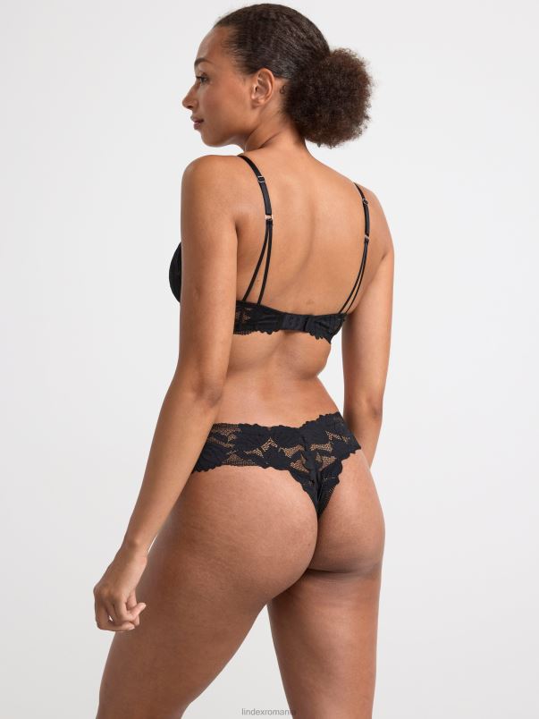 îmbrăcăminte VHZ2F1687 tanga talie joasa cu plasa si dantela femei negru Lindex