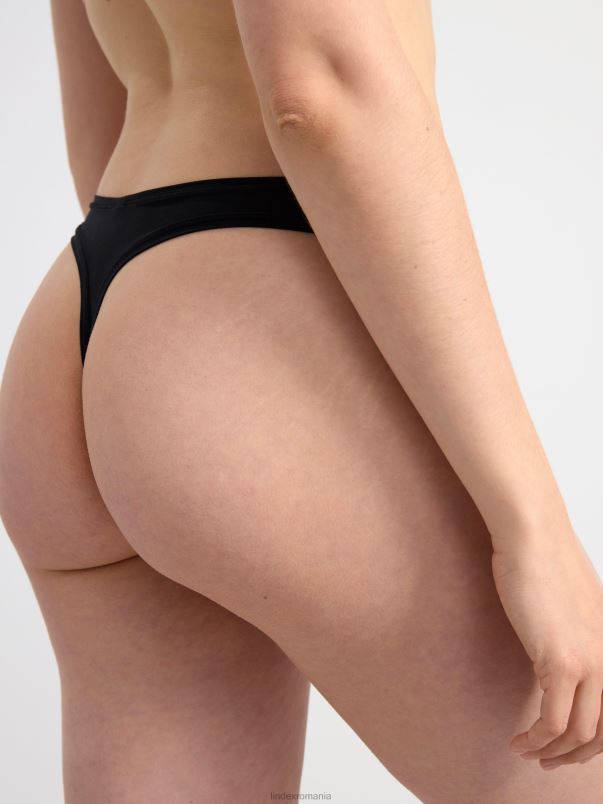 îmbrăcăminte VHZ2F1693 Pachet de 3 tanga super elastică cu talie obișnuită femei negru Lindex