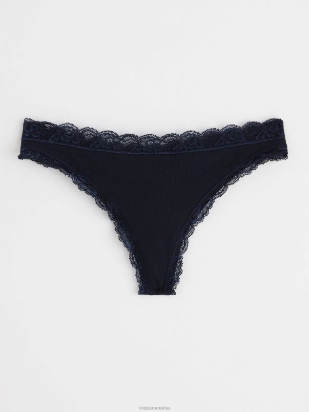 îmbrăcăminte VHZ2F1701 tanga cu talie obisnuita femei marina Lindex