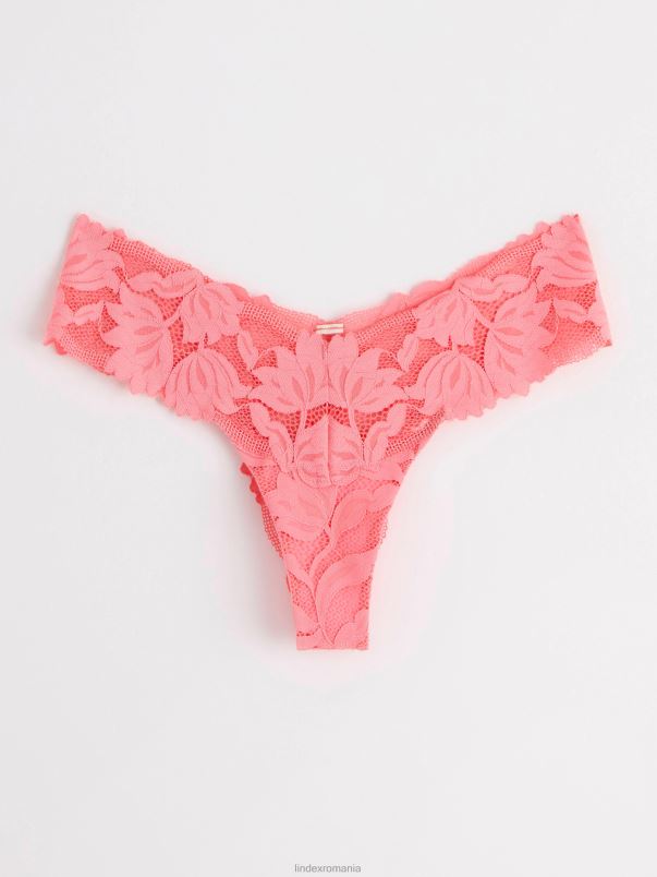 îmbrăcăminte VHZ2F1702 tanga talie joasa cu plasa si dantela femei roz Lindex
