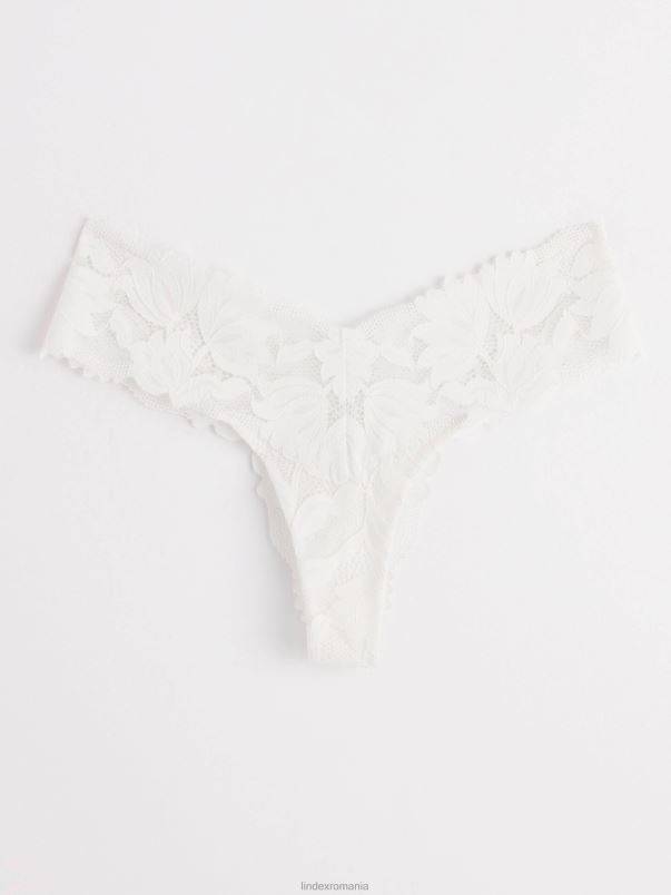 îmbrăcăminte VHZ2F1704 tanga talie joasa cu plasa si dantela femei alb Lindex