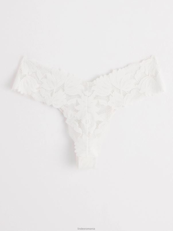 îmbrăcăminte VHZ2F1704 tanga talie joasa cu plasa si dantela femei alb Lindex