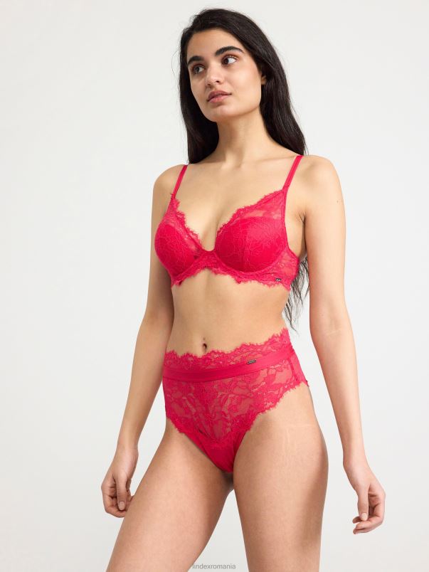 îmbrăcăminte VHZ2F1741 slip brazilian cu talie înaltă femei roșu Lindex