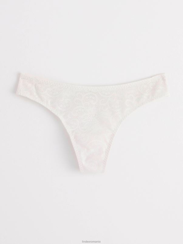 îmbrăcăminte VHZ2F1765 tanga cu talie obisnuita cu dantela femei alb Lindex