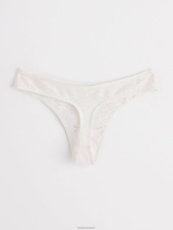 îmbrăcăminte VHZ2F1765 tanga cu talie obisnuita cu dantela femei alb Lindex