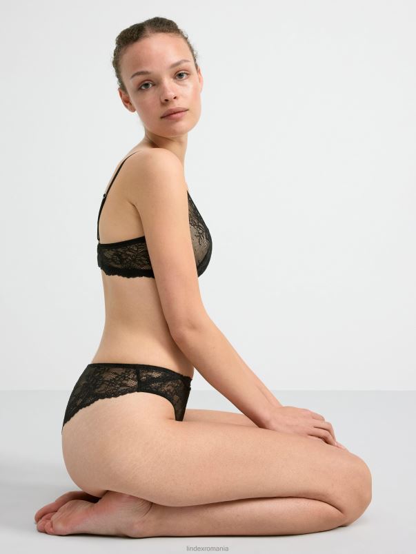 îmbrăcăminte VHZ2F1769 slip brazilian talie midi cu dantela femei negru Lindex