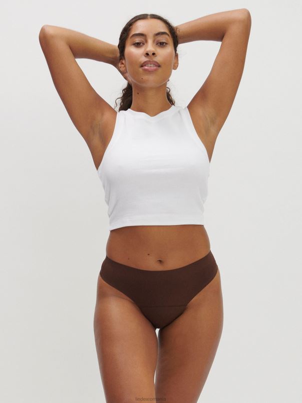 îmbrăcăminte VHZ2F1797 tanga proiectată pentru perioada de dovadă - absorbție a luminii chiloților de perioadă femei dk maro Lindex