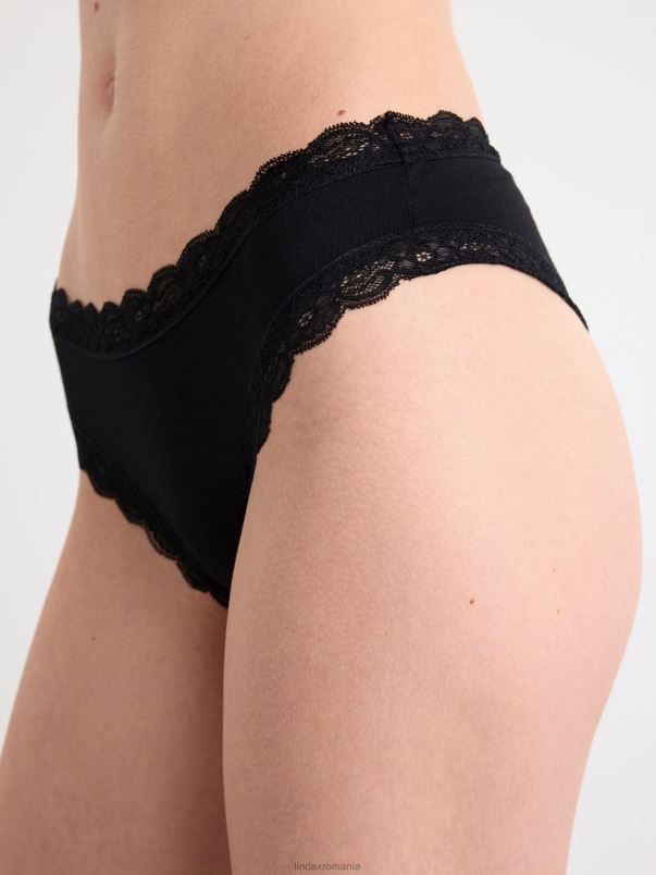 îmbrăcăminte VHZ2F1799 Pachet de 3 slip brazilian obișnuiți femei negru Lindex