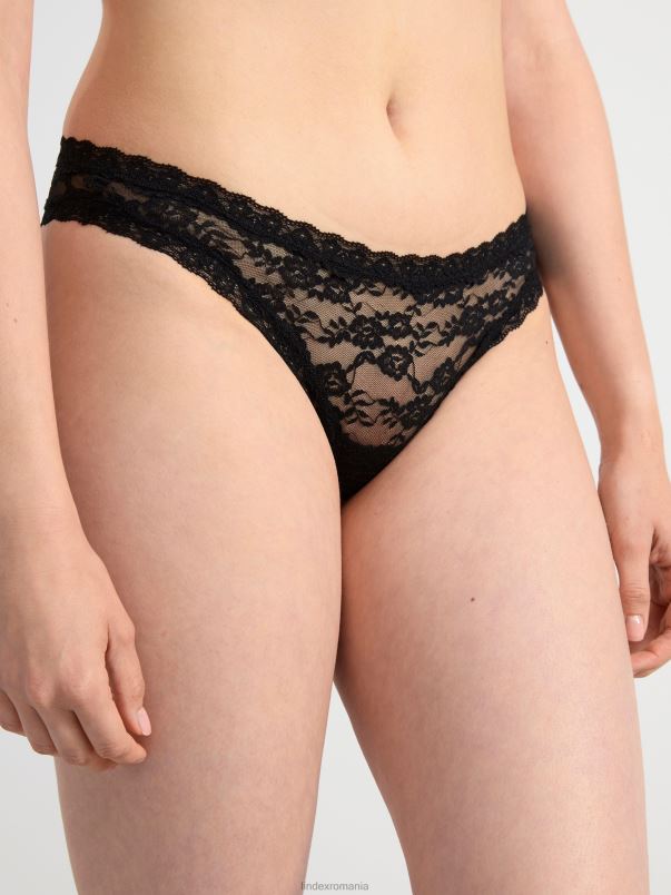 îmbrăcăminte VHZ2F1803 slip brazilian din dantela talie joasa femei negru Lindex