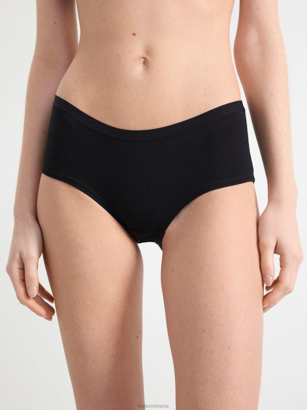 îmbrăcăminte VHZ2F1811 Pachet de 3 slip obișnuit cu talie femei negru Lindex