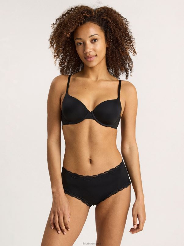 îmbrăcăminte VHZ2F1838 slip obișnuit cu talie cu bordură din dantelă femei negru Lindex