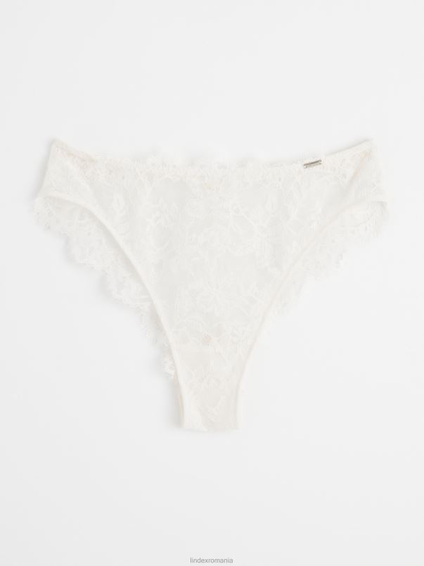 îmbrăcăminte VHZ2F1840 slip brazilian midi cu dantela femei alb deschis Lindex