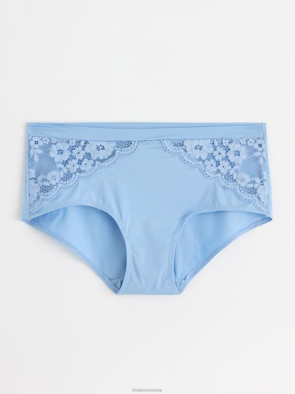 îmbrăcăminte VHZ2F1849 slip obișnuit cu dantelă femei albastru deschis Lindex