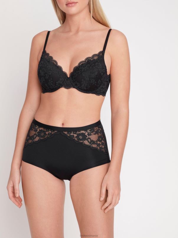 îmbrăcăminte VHZ2F1853 slip cu talie inalta cu dantela femei negru Lindex