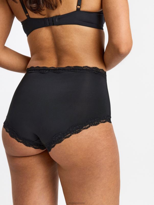 îmbrăcăminte VHZ2F1859 slip cu talie înaltă cu bordură din dantelă femei negru Lindex