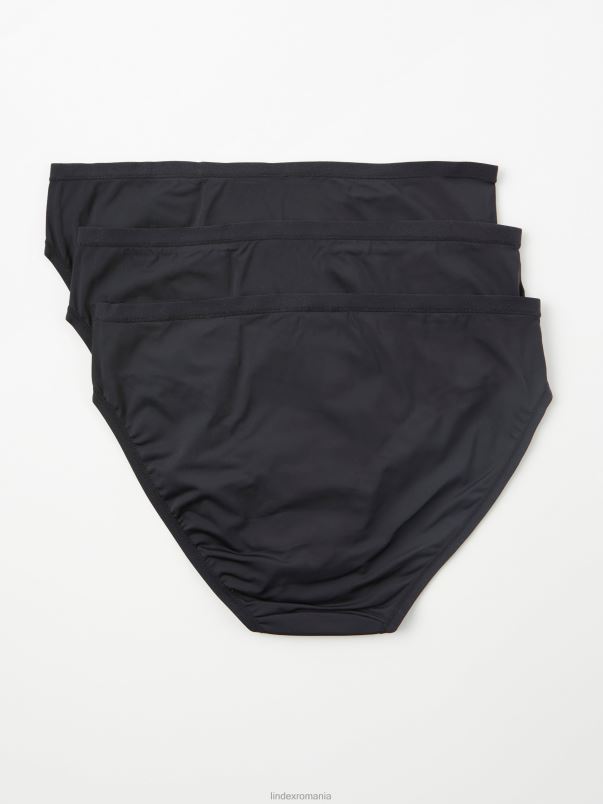îmbrăcăminte VHZ2F1861 Pachet de 3 slip de bikini cu talie obișnuită femei negru Lindex