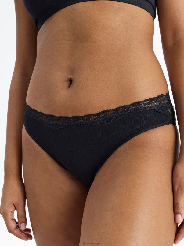 îmbrăcăminte VHZ2F1867 slip de bikini cu talie obișnuită femei negru Lindex