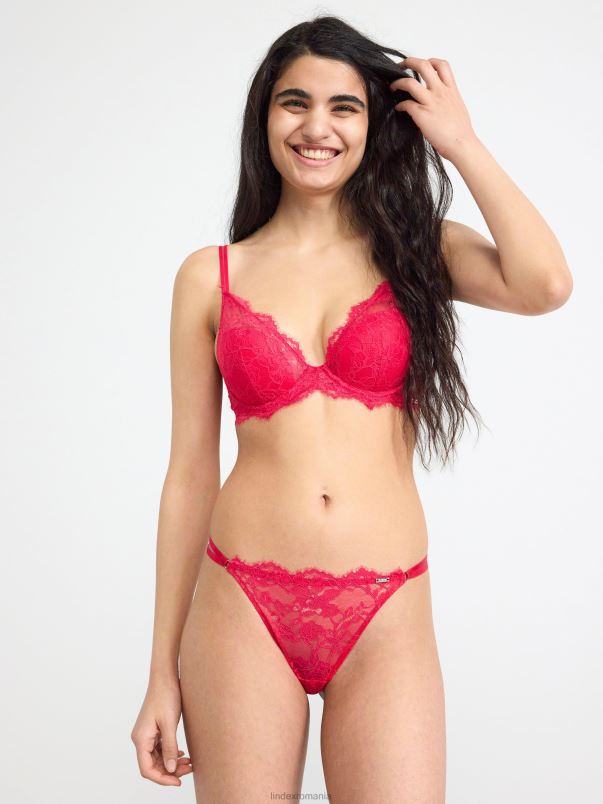 îmbrăcăminte VHZ2F1877 tanga talie joasa cu dantela femei roșu Lindex