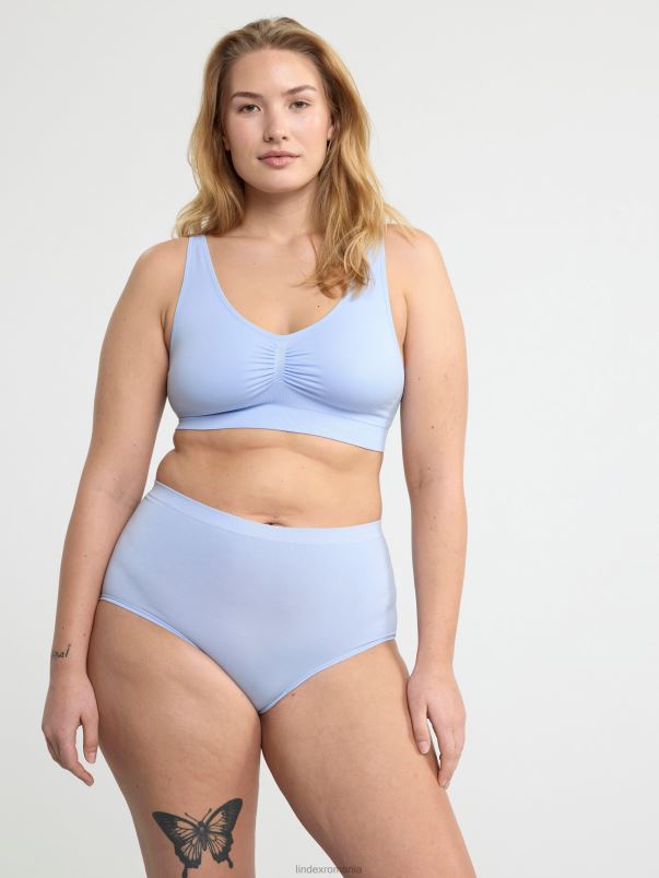 îmbrăcăminte VHZ2F1883 slip fără cusături cu talie înaltă femei albastru deschis praf Lindex