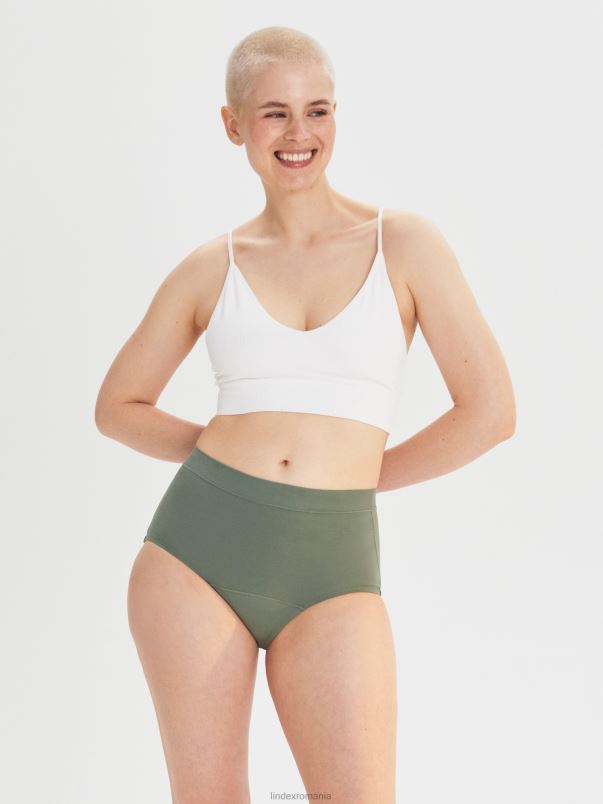 îmbrăcăminte VHZ2F1906 proiectat cu talie înaltă rezistentă la perioada - chiloți de perioadă cu absorbție ridicată femei verde inchis Lindex