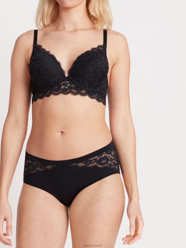 îmbrăcăminte VHZ2F1930 slip obișnuit cu dantelă femei negru Lindex