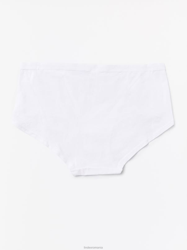 îmbrăcăminte VHZ2F1957 slip din bumbac cu talie obișnuită femei alb Lindex