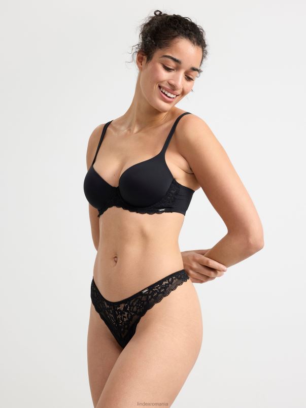 îmbrăcăminte VHZ2F1967 tanga regulata femei negru Lindex