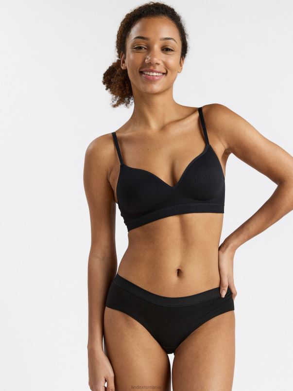 îmbrăcăminte VHZ2F1987 slip din bumbac cu talie joasă femei negru Lindex
